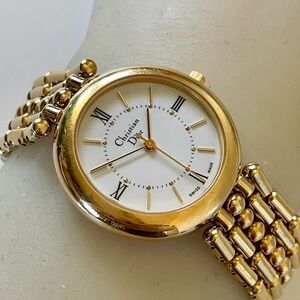 Dior Gold-Tone Women’s Watch with White Dial
